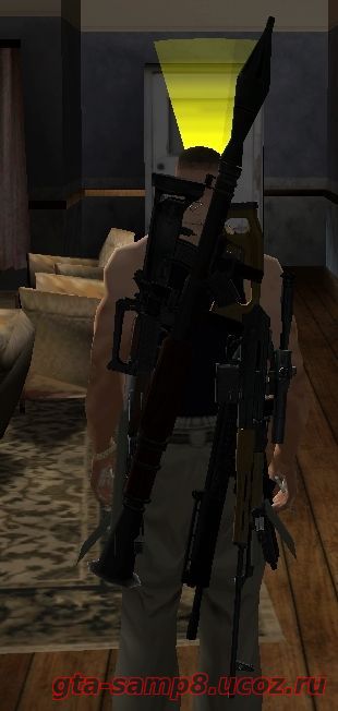 Оружие за спиной для GTA San Andreas